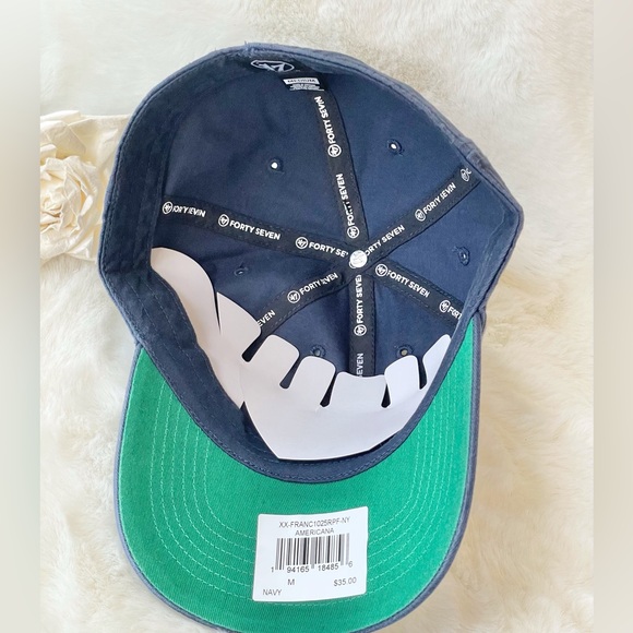 New with tags “76 & 13” AMERICANA HAT SZ Medium. Navy Blue with white stars - Picture 6 of 6